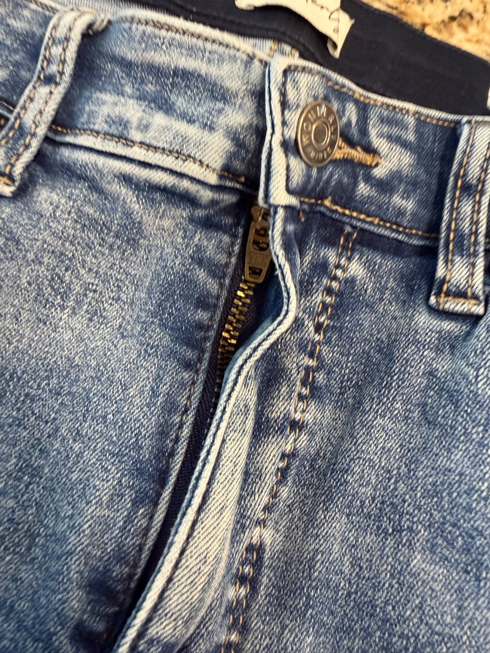 Wonderly Mid Rise Straight stretchy jeans medium wash 14R - Picture 3 of 12